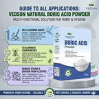Vedsun Boric Acid Powder – Effective Cockroach & Ant Killer for Home Cleaning & Pest Control