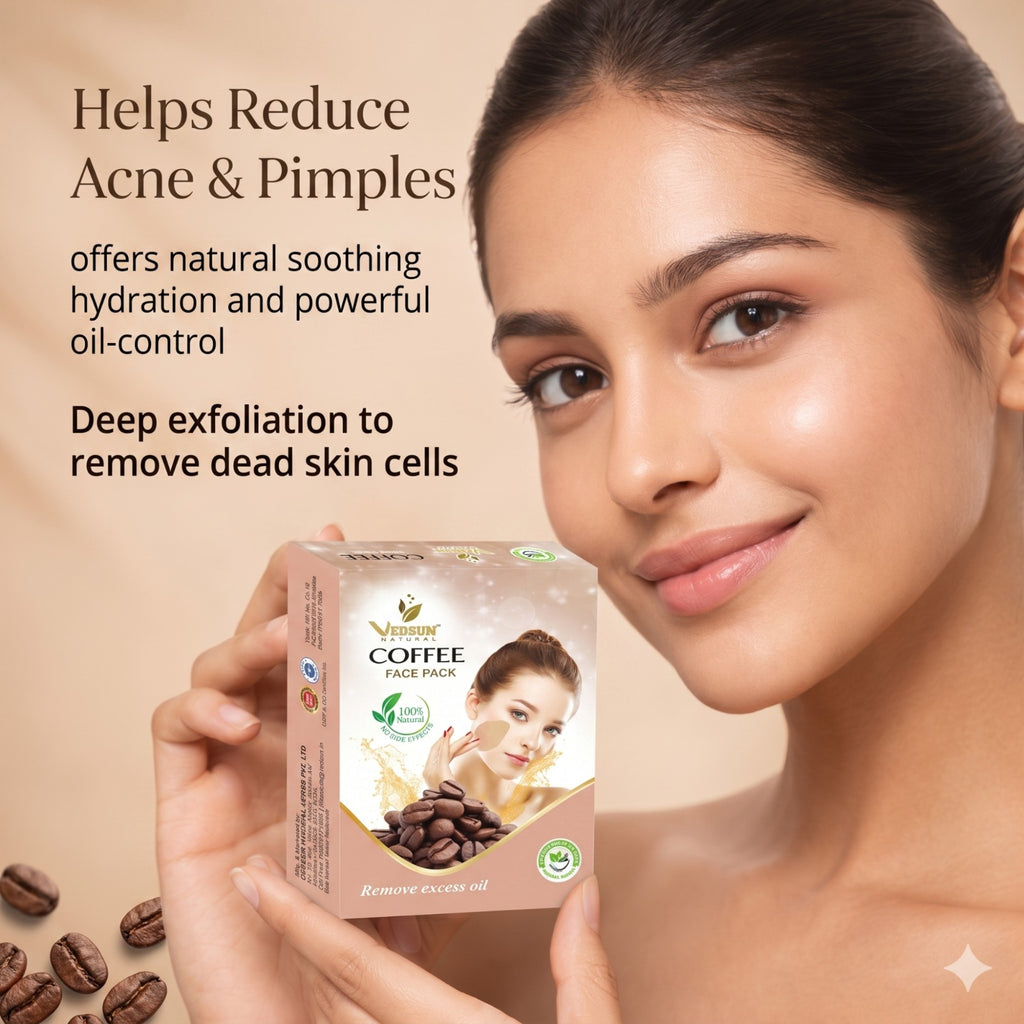 Vedsun Coffee Face Pack – Natural Coffee Face Mask for Tan Removal, Dead Skin Removal & Instant Glow