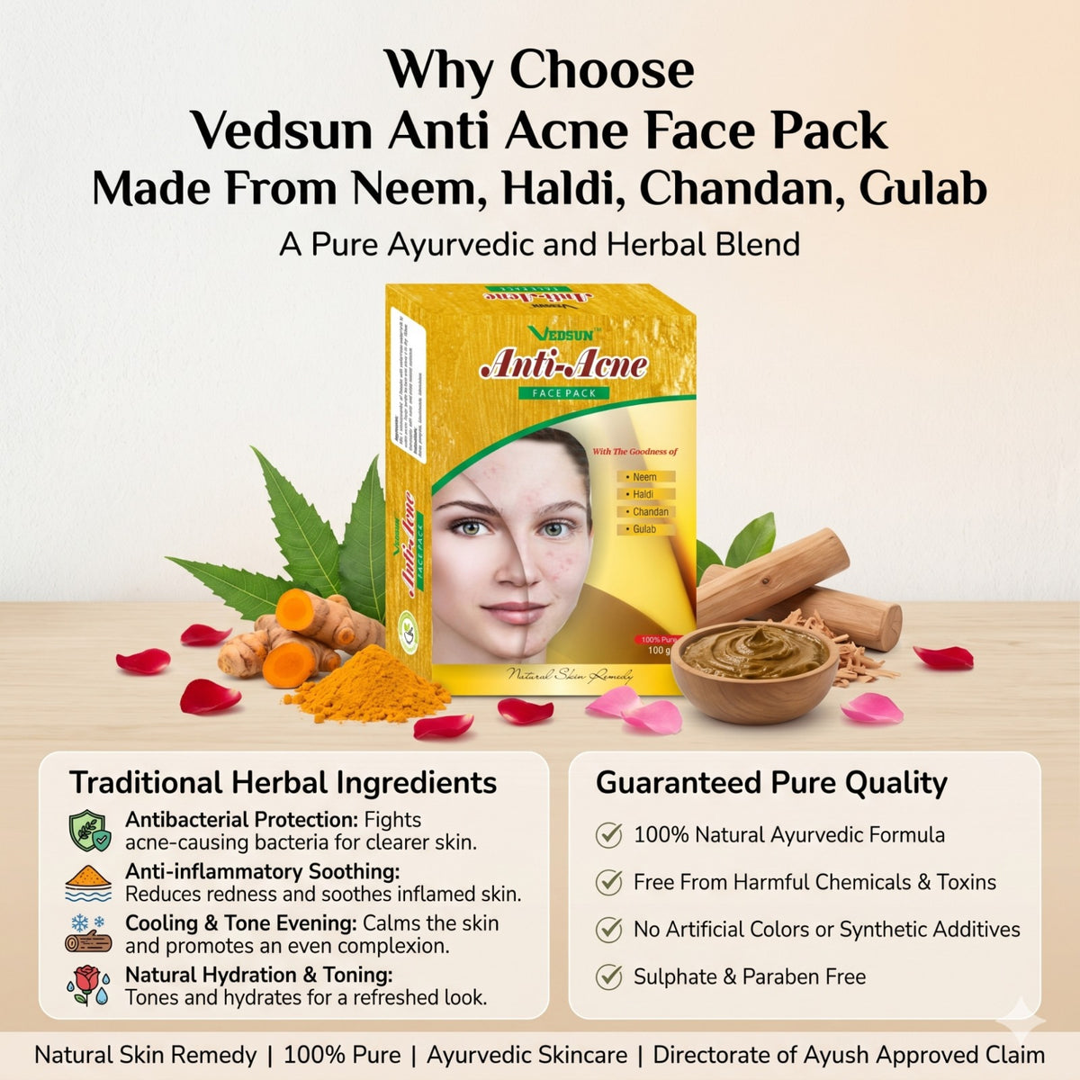 Keshanjal Herbal Hair Pack Powder For Long and Strong Hairs