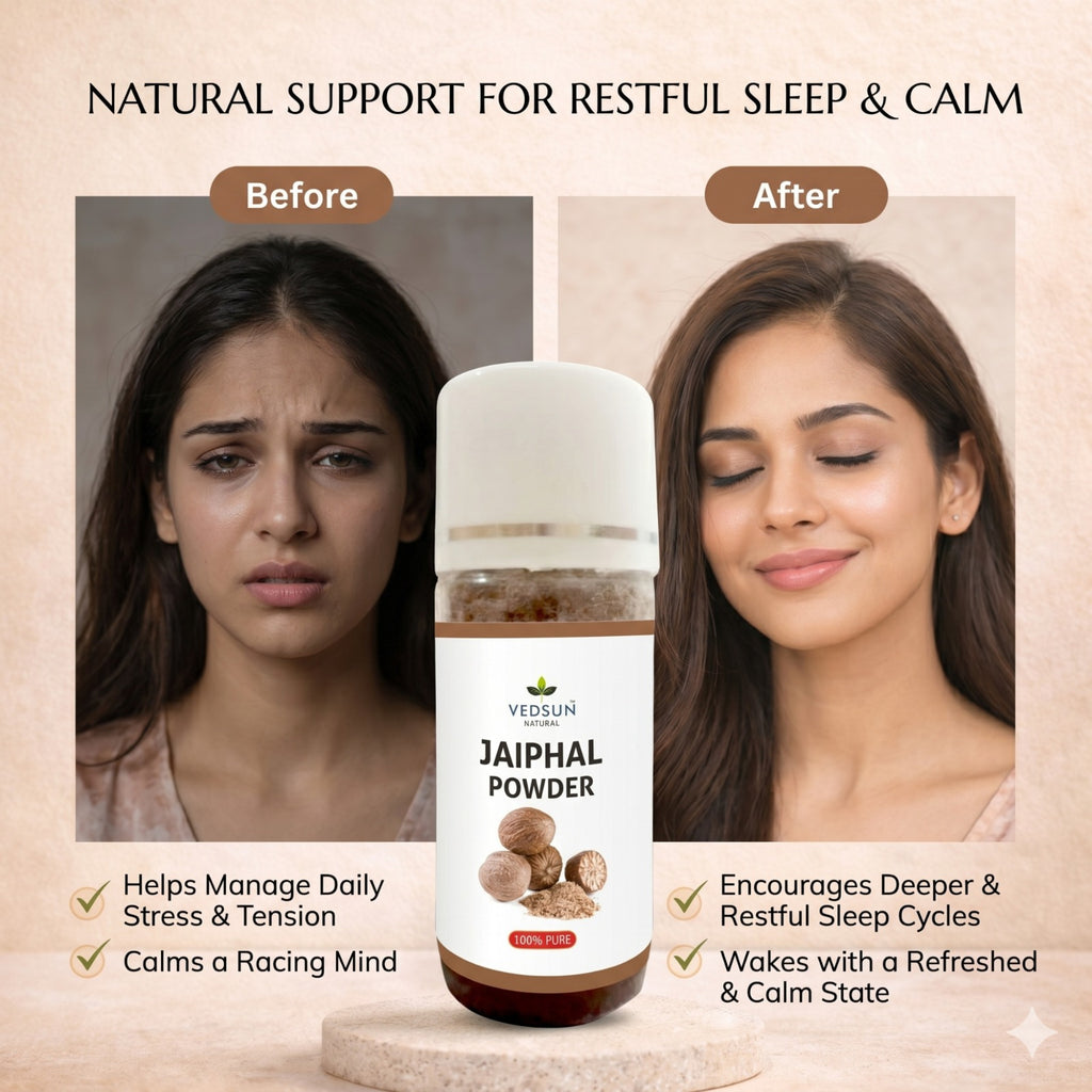 Jaiphal Powder by Vedsun – 100% Pure Nutmeg Powder for Skin Glow, Acne Care & Wellness