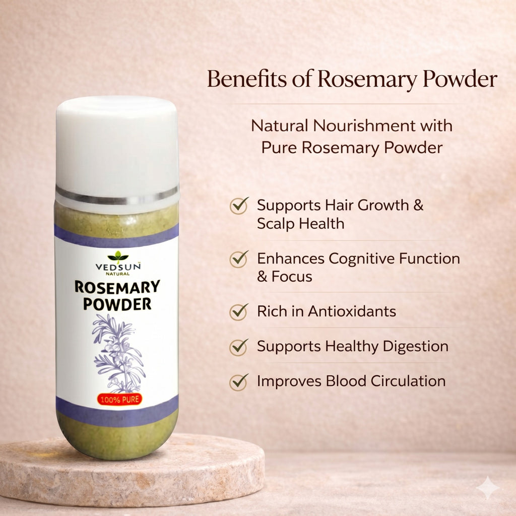 Rosemary Powder by Vedsun – 100% Pure Powder for Hair Growth, Scalp Care & Hair Strength