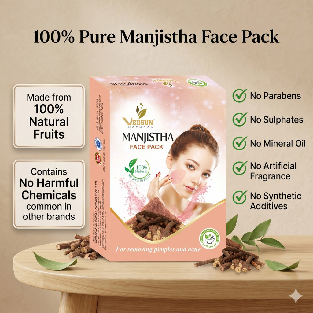 Vedsun Manjistha Face Pack – Ayurvedic Face Pack for Clear, Healthy & Radiant Skin