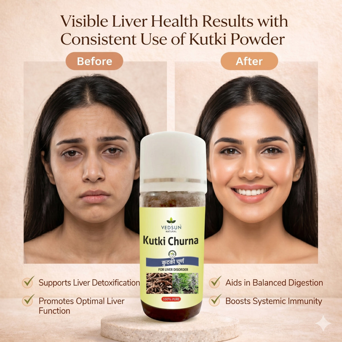 Kutki Powder by Vedsun – 100% Pure Picrorhiza Kurroa Powder for Liver & Digestion Support