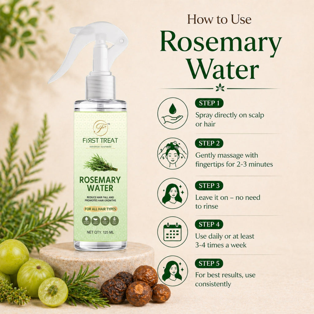 Rosemary Water by Vedsun – 100% Pure Powder for Hair Growth, Hair Strength & Scalp Health
