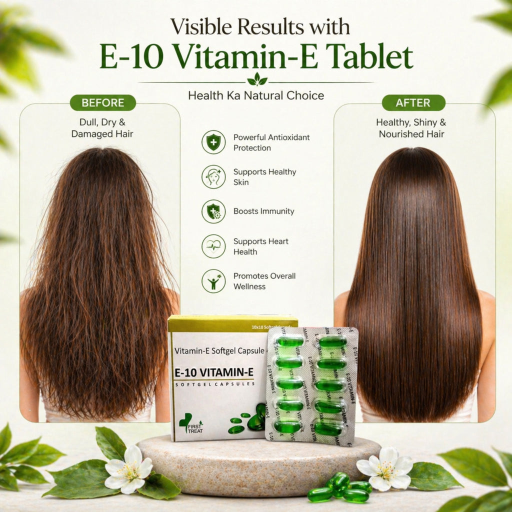 Vitamin E Tablets by Vedsun (E-10) – Capsules for Skin, Hair & Overall Wellness Support