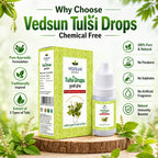Tulsi Drops by Vedsun – Holy Basil Extract for Immunity, Cough Relief & Respiratory Support