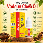 Clove Oil by Vedsun – 100% Pure Laung Oil for Toothache, Oral Care & Wellness