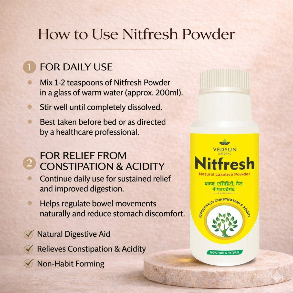 Nitfresh Powder by Vedsun – Anti Lice & Nits Removal Powder for Clean, Healthy Scalp