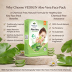 Vedsun Aloe Vera Face Pack – Cooling Face Mask for Acne, Irritated Skin & Skin Repair