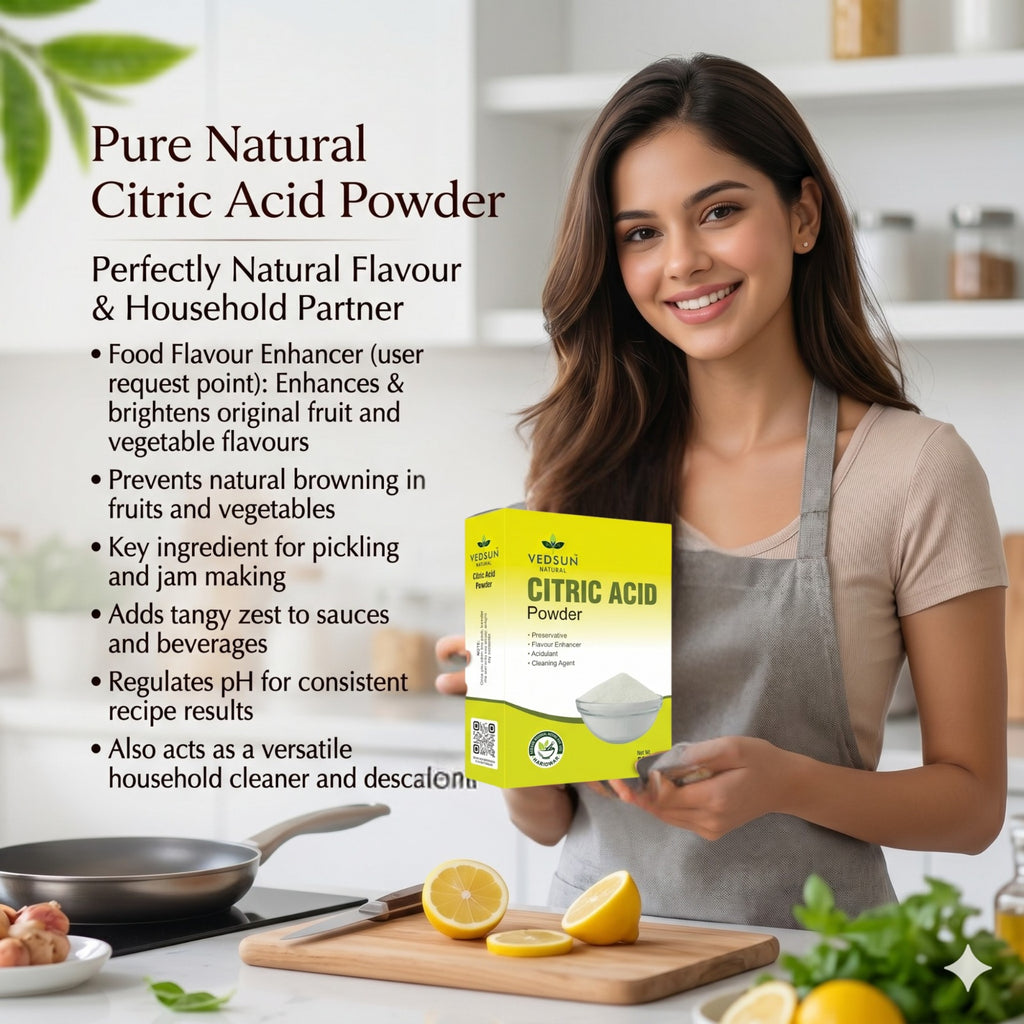 Citric Acid Powder by Vedsun – Natural Cleaning Agent for Home, Kitchen & Appliance Descaling