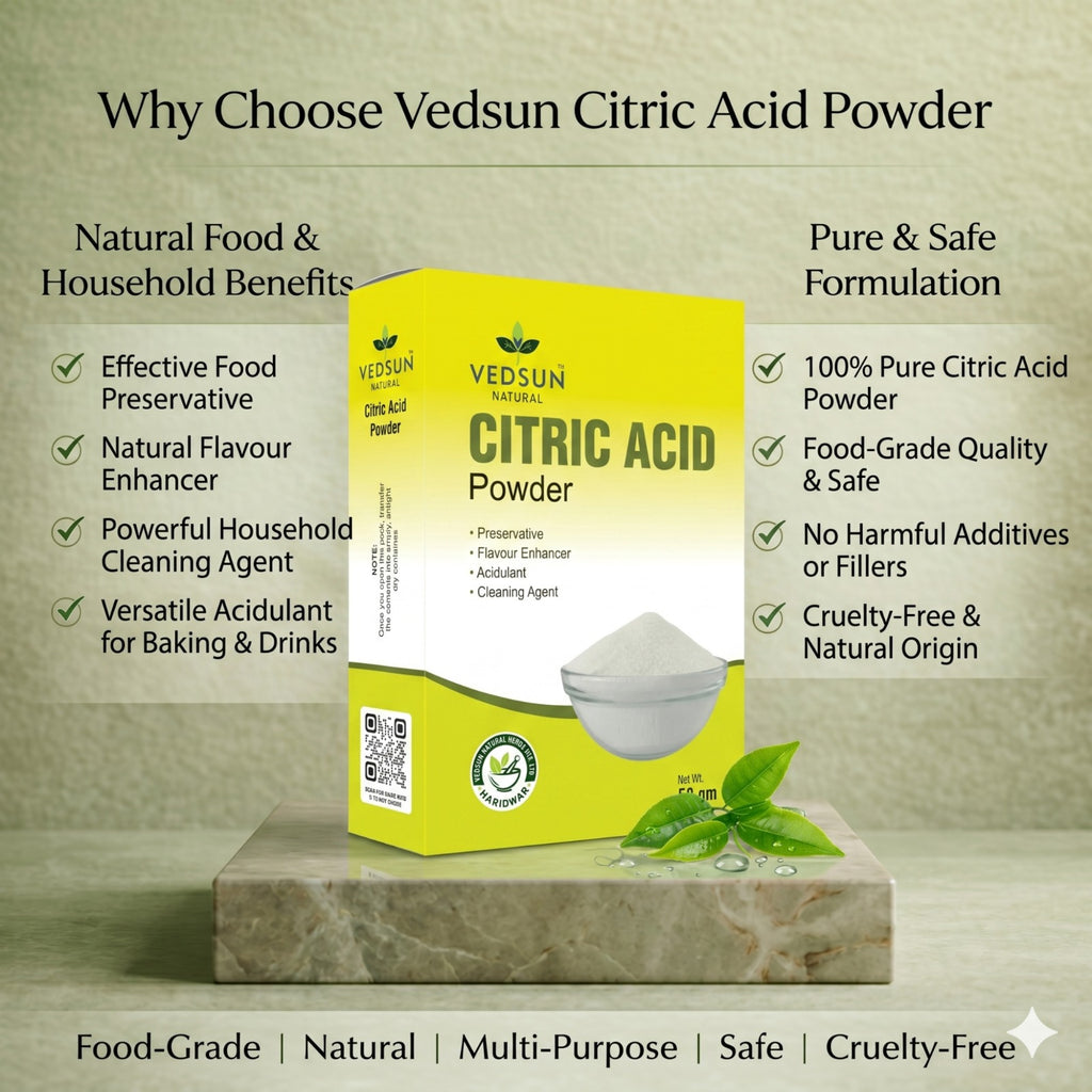 Citric Acid Powder by Vedsun – Natural Cleaning Agent for Home, Kitchen & Appliance Descaling